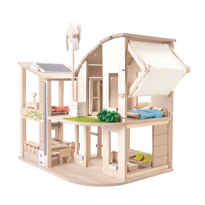 Casa ecologica per bambole tutta in legno di PlanToys – Famideal
