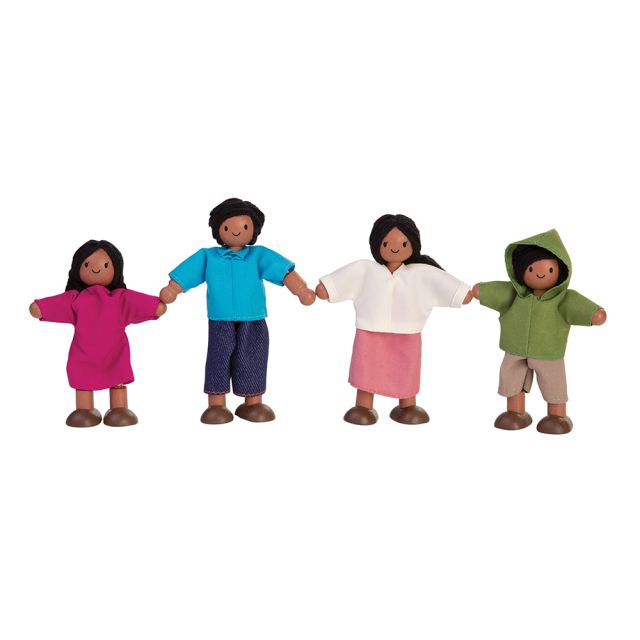 Famiglia di Bambole in legno Ethnic - Dollhouse PlanToys