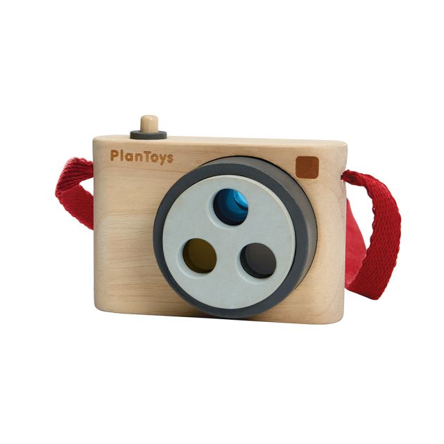 Gioco in legno Fotocamera con obiettivo a colori  PlanToys