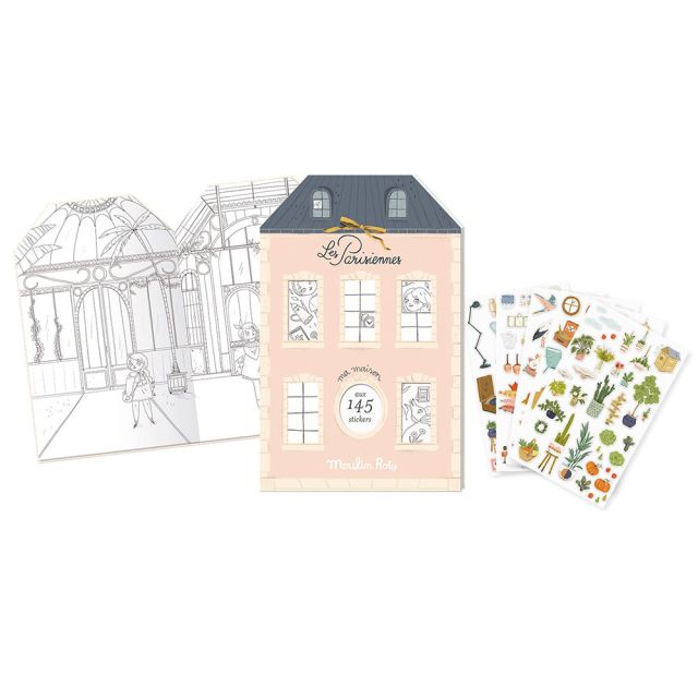 Libro stickers da 20 pagine Les Parisiennes Moulin Roty