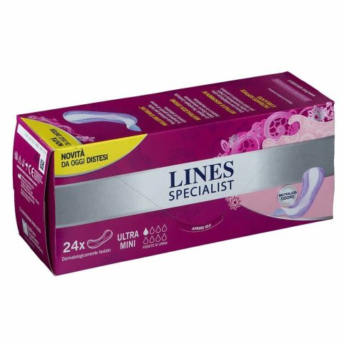 Assorbenti incontinenza Lines Specialist Ultra Mini - Pacco da 24 pezzi