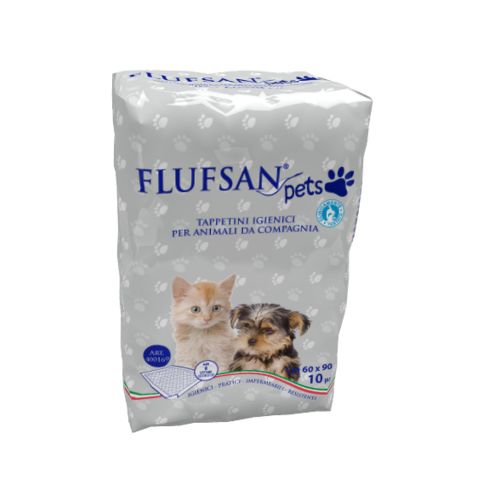 Tappetini igienici Flufsan per animali domestici 60x90 cm - Pacco da 10 pezzi