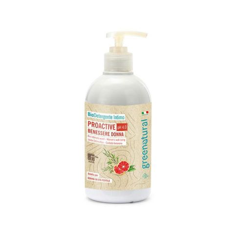 Detergente intimo bio Proactive Ph 4.0 Greenatural - dispenser da 500ml